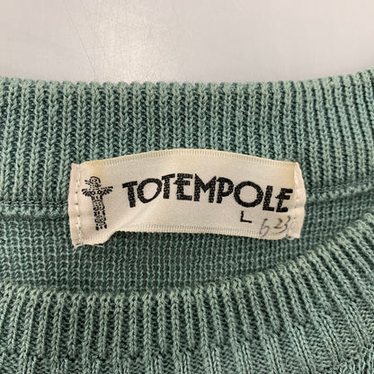 【中古品】【メンズ】 TOTEMPOLE トーテムポール KNIT SWEATER ニット スウェット トップス 長袖 146-250802-rk-19-izu サイズ：L カラー：ライトグリーン 万代Net店