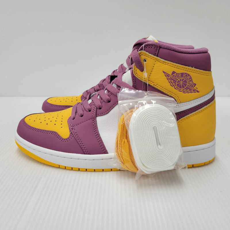 【中古美品】【メンズ】 NIKE ナイキ 555088-706 AIR JORDAN エアジョーダン 1 HIGH ハイ OG BROTHERHOOD ブラザーフッド スニーカー シューズ 靴 160-250801-ya-05-izu サイズ：27cm カラー：ユニバーシティゴールド/ライトボルドー 万代Net店
