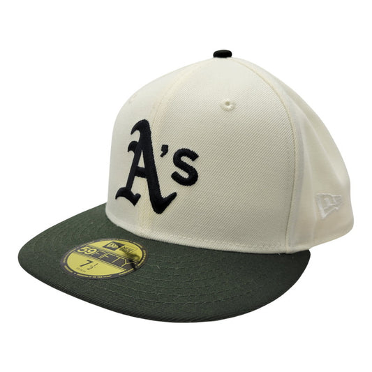 【中古品】【メンズ/レディース】 NEW ERA ニューエラ OAKLAND ATHLETICS 1968-2018 2 TONE CAP オークランド アスレチックス キャップ 帽子 185-250802-as-33-izu サイズ：7 1/2（59.6cm） カラー：ホワイト系×グリーン 万代Net店