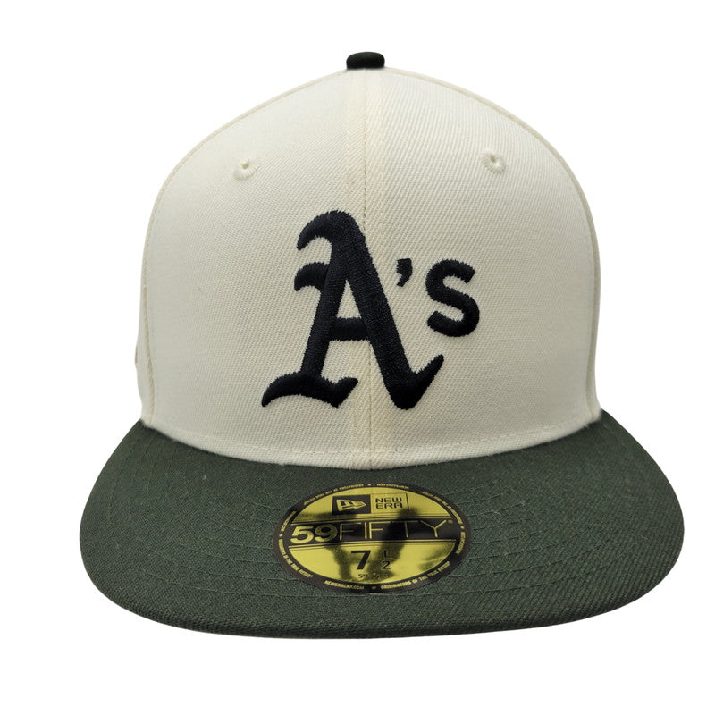 【中古品】【メンズ/レディース】 NEW ERA ニューエラ OAKLAND ATHLETICS 1968-2018 2 TONE CAP オークランド アスレチックス キャップ 帽子 185-250802-as-33-izu サイズ：7 1/2（59.6cm） カラー：ホワイト系×グリーン 万代Net店
