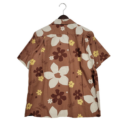 【中古美品】【メンズ】 SUN SURF BY MASKED MARVEL サンサーフバイマスクドマーベル SS37922 ABSTRACT FLOWER HAWAIIAN SHIR アブストラクトフラワー ハワイアンシャツ トップス 半袖 145-250804-ma-19-izu サイズ：S カラー：ブラウン 万代Net店