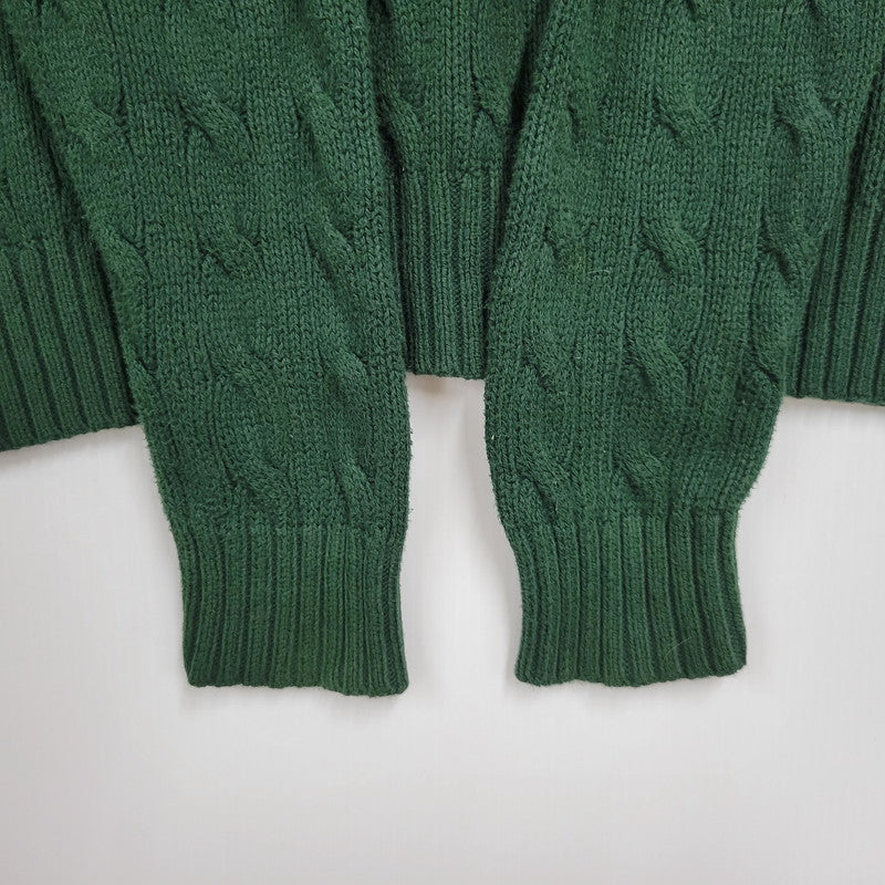 【中古品】【メンズ】 Polo by Ralph Lauren ポロバイラルフローレン PIMA COTTON 90S KNIT SWEATER ピマコットン 90年代 ニットセーター トップス 長袖 146-250804-ma-22-izu サイズ：L カラー：GREEN 万代Net店