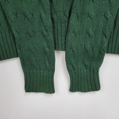 【中古品】【メンズ】 Polo by Ralph Lauren ポロバイラルフローレン PIMA COTTON 90S KNIT SWEATER ピマコットン 90年代 ニットセーター トップス 長袖 146-250804-ma-22-izu サイズ：L カラー：GREEN 万代Net店