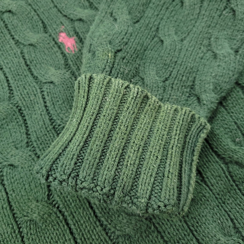【中古品】【メンズ】 Polo by Ralph Lauren ポロバイラルフローレン PIMA COTTON 90S KNIT SWEATER ピマコットン 90年代 ニットセーター トップス 長袖 146-250804-ma-22-izu サイズ：L カラー：GREEN 万代Net店