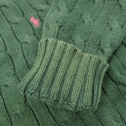 【中古品】【メンズ】 Polo by Ralph Lauren ポロバイラルフローレン PIMA COTTON 90S KNIT SWEATER ピマコットン 90年代 ニットセーター トップス 長袖 146-250804-ma-22-izu サイズ：L カラー：GREEN 万代Net店