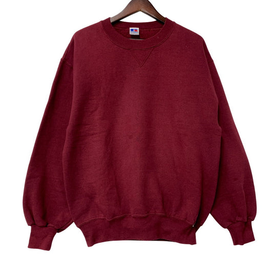 【中古品】【メンズ】 RUSSELL ATHLETIC ラッセルアスレティック USA製 前V SWEATSHIRT スウェット シャツ 146-250803-rk-18-izu サイズ：L カラー：ボルドー系 万代Net店