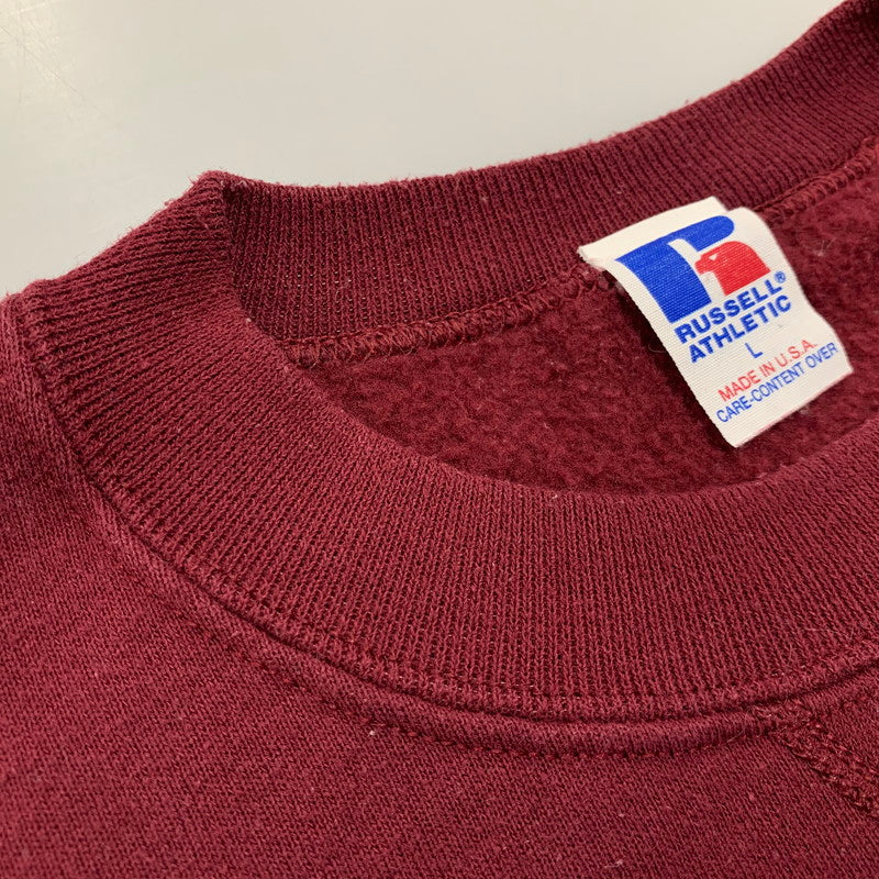 【中古品】【メンズ】 RUSSELL ATHLETIC ラッセルアスレティック USA製 前V SWEATSHIRT スウェット シャツ 146-250803-rk-18-izu サイズ：L カラー：ボルドー系 万代Net店
