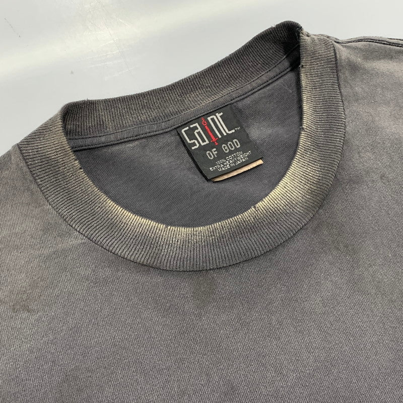 【中古品】【メンズ】 SAINT MICHAEL セントマイケル SNT OF GOD FG_LS TEE SM-HR8-0000-C02 ロングスリーブ Tシャツ 長袖 トップス 142-250801-as-06-izu サイズ：OS カラー：グレー 万代Net店