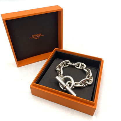 【中古品】【メンズ/レディース】 HERMES エルメス CHAINE D'ANCRE TGM シェーヌ ダンクル TGM 11コマ ブレスレット アクセサリー 182-250806-as-14-izu カラー：シルバー 万代Net店
