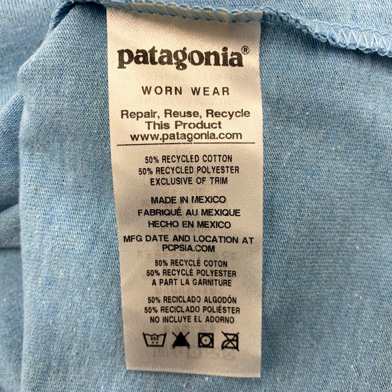【中古品】【メンズ】 patagonia パタゴニア LOGO POCKET RESPONSIBILI-TEE 39178SP19 ロゴ ポケット レスポンシビリティー Tシャツ ロゴ プリント 半袖 トップス 144-250804-ay-10-izu サイズ：XS カラー：ブルー 万代Net店
