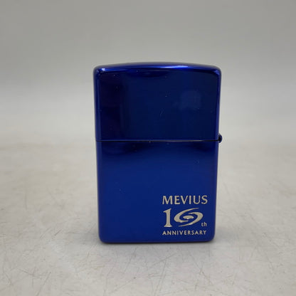 【中古品】【メンズ/レディース】 ZIPPO ジッポ MEVIUS 10TH ANNIVERSARY メビウス 10周年 アニバーサリー OIL LIGHTER オイルライター 喫煙具 206-250808-ya-03-izu カラー：メタリックブルー 万代Net店