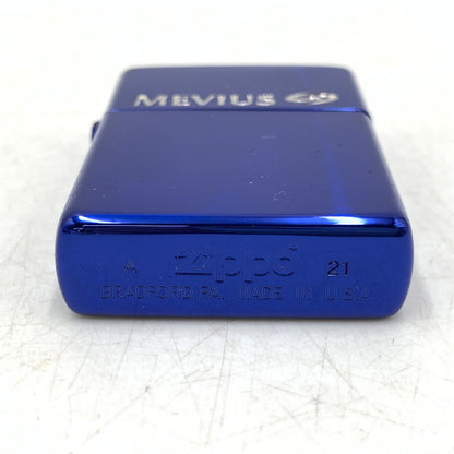 【中古品】【メンズ/レディース】 ZIPPO ジッポ MEVIUS 10TH ANNIVERSARY メビウス 10周年 アニバーサリー OIL LIGHTER オイルライター 喫煙具 206-250808-ya-03-izu カラー：メタリックブルー 万代Net店