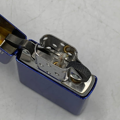 【中古品】【メンズ/レディース】 ZIPPO ジッポ MEVIUS 10TH ANNIVERSARY メビウス 10周年 アニバーサリー OIL LIGHTER オイルライター 喫煙具 206-250808-ya-03-izu カラー：メタリックブルー 万代Net店