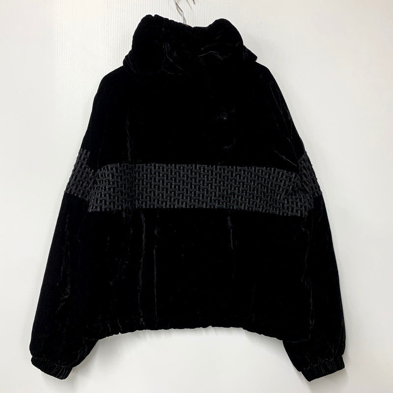 【中古品】【メンズ】 Emporio Armani エンポリオ・アルマーニ B1R380 イタリア製 EMBROIDERED HOODED BLOUSON フーディ アウター 141-250803-rk-08-izu サイズ：01 カラー：ブラック 万代Net店