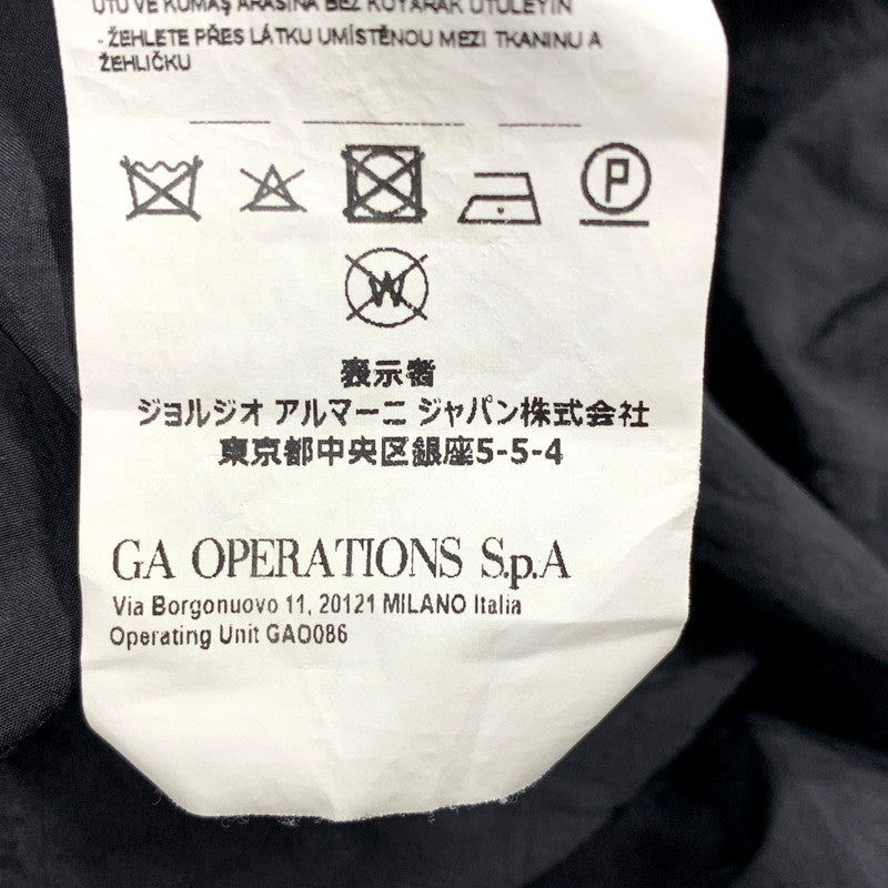 【中古品】【メンズ】 Emporio Armani エンポリオ・アルマーニ B1R380 イタリア製 EMBROIDERED HOODED BLOUSON フーディ アウター 141-250803-rk-08-izu サイズ：01 カラー：ブラック 万代Net店