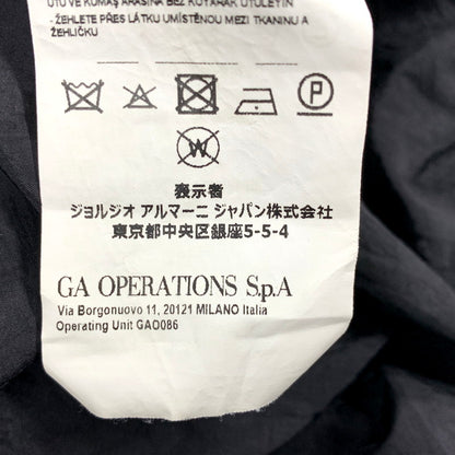 【中古品】【メンズ】 Emporio Armani エンポリオ・アルマーニ B1R380 イタリア製 EMBROIDERED HOODED BLOUSON フーディ アウター 141-250803-rk-08-izu サイズ：01 カラー：ブラック 万代Net店