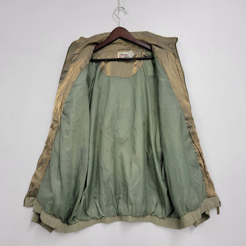 【中古品】【メンズ】 JANEVE RAYON TRACK JACKET レーヨン トラックジャケット 146-250806-as-23-izu サイズ：XL カラー：グリーン系 万代Net店