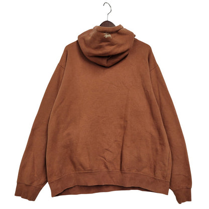 【中古品】【メンズ】 OLD STUSSY オールドステューシー 中国製 00S ENGLISH LETTERS HEAVY WEIGHT HOODIE 00年代 イングリッシュレターズ ヘビーウェイトフーディー トップス パーカー 長袖 142-250803-ma-17-izu サイズ：XL カラー：BROWN 万代Net店