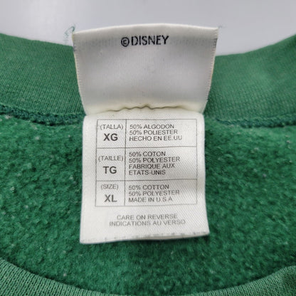 【現状渡し品】【メンズ】 THE DISNEY STORE ディズニーストア MICKEY AND FRIENDS SWEATSHIRT スウェットシャツ USA製 トレーナー 長袖 トップス 146-250806-as-30-izu サイズ：XL カラー：グリーン 万代Net店