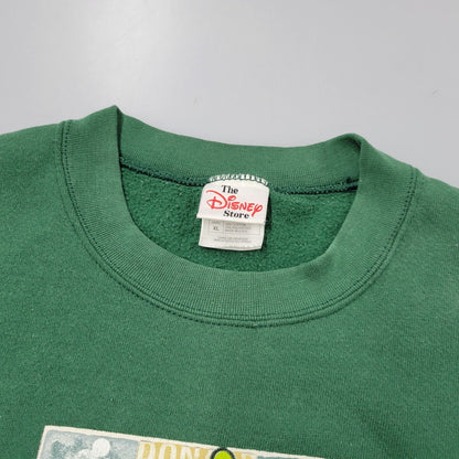 【現状渡し品】【メンズ】 THE DISNEY STORE ディズニーストア MICKEY AND FRIENDS SWEATSHIRT スウェットシャツ USA製 トレーナー 長袖 トップス 146-250806-as-30-izu サイズ：XL カラー：グリーン 万代Net店