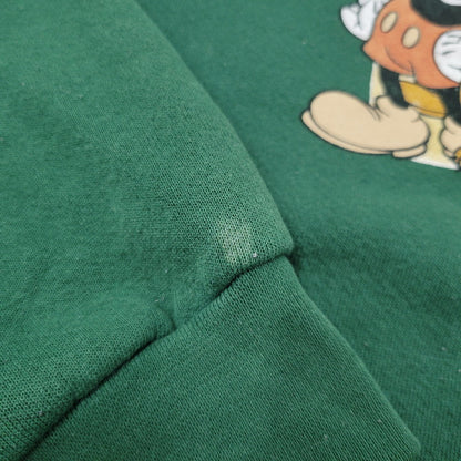 【現状渡し品】【メンズ】 THE DISNEY STORE ディズニーストア MICKEY AND FRIENDS SWEATSHIRT スウェットシャツ USA製 トレーナー 長袖 トップス 146-250806-as-30-izu サイズ：XL カラー：グリーン 万代Net店