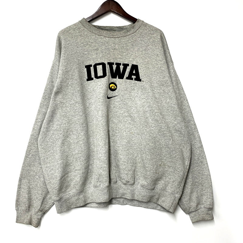 【中古品】【メンズ】 NIKE ナイキ TEAM メキシコ製 IOWA SWEATSHIRT スウェット シャツ トレーナー 146-250803-rk-05-izu サイズ：XL カラー：グレー 万代Net店