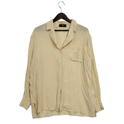 【中古品】【メンズ】 OLD FENDI オールド フェンディ イタリア製 LS OPEN COLLAR SHIRT 長袖 オープン カラー シャツ トップス 141-250805-rk-13-izu サイズ：不明 カラー：ベージュ 万代Net店