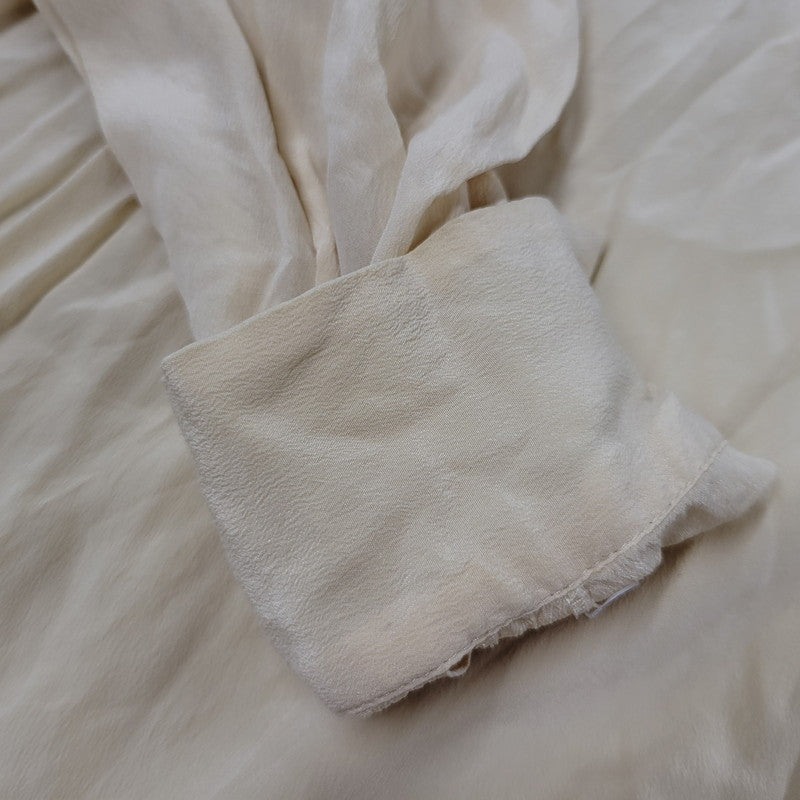 【中古品】【メンズ】 OLD FENDI オールド フェンディ イタリア製 LS OPEN COLLAR SHIRT 長袖 オープン カラー シャツ トップス 141-250805-rk-13-izu サイズ：不明 カラー：ベージュ 万代Net店