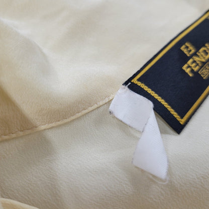 【中古品】【メンズ】 OLD FENDI オールド フェンディ イタリア製 LS OPEN COLLAR SHIRT 長袖 オープン カラー シャツ トップス 141-250805-rk-13-izu サイズ：不明 カラー：ベージュ 万代Net店