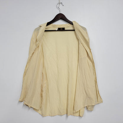 【中古品】【メンズ】 OLD FENDI オールド フェンディ イタリア製 LS OPEN COLLAR SHIRT 長袖 オープン カラー シャツ トップス 141-250805-rk-13-izu サイズ：不明 カラー：ベージュ 万代Net店