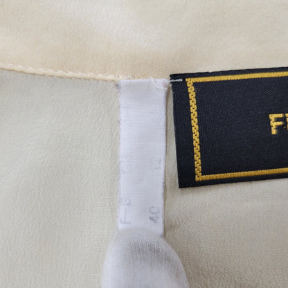 【中古品】【メンズ】 OLD FENDI オールド フェンディ イタリア製 LS OPEN COLLAR SHIRT 長袖 オープン カラー シャツ トップス 141-250805-rk-13-izu サイズ：不明 カラー：ベージュ 万代Net店