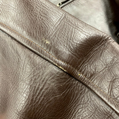 【中古品】【メンズ】 AMERICAN NOSTALGIA アメリカン ノスタルジア LEATHER SINGLE RIDERS JACKET レザー シングル ライダース ジャケット 145-250803-rk-10-izu サイズ：M カラー：ブラウン 万代Net店