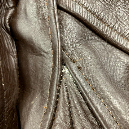 【中古品】【メンズ】 AMERICAN NOSTALGIA アメリカン ノスタルジア LEATHER SINGLE RIDERS JACKET レザー シングル ライダース ジャケット 145-250803-rk-10-izu サイズ：M カラー：ブラウン 万代Net店