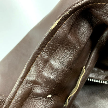 【中古品】【メンズ】 AMERICAN NOSTALGIA アメリカン ノスタルジア LEATHER SINGLE RIDERS JACKET レザー シングル ライダース ジャケット 145-250803-rk-10-izu サイズ：M カラー：ブラウン 万代Net店