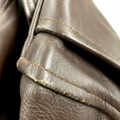 【中古品】【メンズ】 AMERICAN NOSTALGIA アメリカン ノスタルジア LEATHER SINGLE RIDERS JACKET レザー シングル ライダース ジャケット 145-250803-rk-10-izu サイズ：M カラー：ブラウン 万代Net店