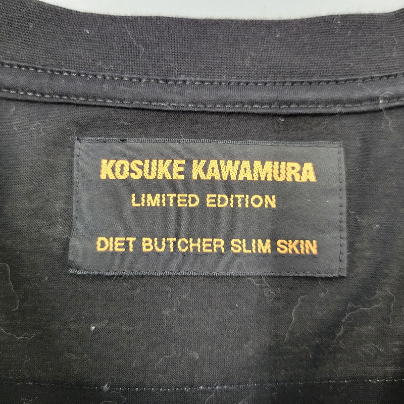 【中古品】【メンズ】 DIET BUTCHER SLIM SKIN ダイエットブッチャースリムスキン ×KOSUKE KAWAMURA LIMITED EDITION SS TEE 限定版 Tシャツ 半袖 トップス 141-250805-rk-12-izu サイズ：2 カラー：ブラック 万代Net店