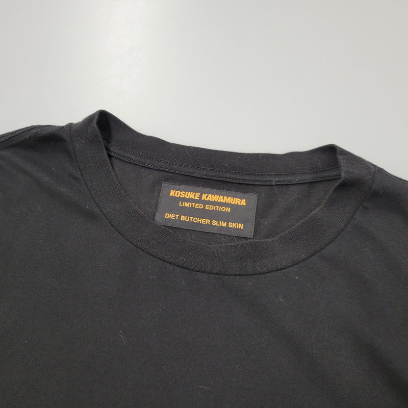 【中古品】【メンズ】 DIET BUTCHER SLIM SKIN ダイエットブッチャースリムスキン ×KOSUKE KAWAMURA LIMITED EDITION SS TEE 限定版 Tシャツ 半袖 トップス 141-250805-rk-12-izu サイズ：2 カラー：ブラック 万代Net店