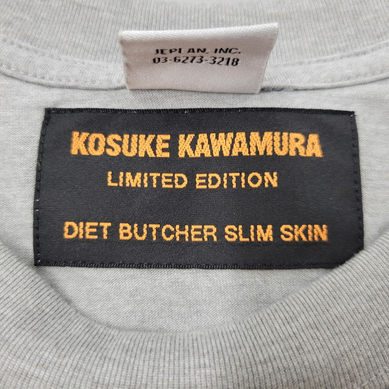 【中古品】【メンズ】 DIET BUTCHER SLIM SKIN ダイエットブッチャースリムスキン ×KOSUKE KAWAMURA×BRING LIMITED EDITION SS TEE 限定版 Tシャツ トップス 半袖 141-250805-rk-10-izu サイズ：2 カラー：グレー 万代Net店
