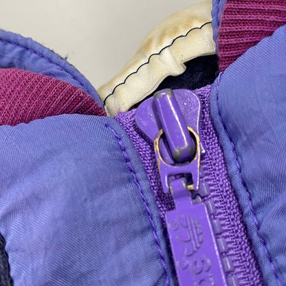 【中古品】【メンズ】 OLD ADIDAS オールド アディダス HALF ZIP HOODIE ハーフジップ フーディ パーカー 長袖 トップス 146-250806-as-36-izu サイズ：F 174 カラー：ネイビー×パープル 万代Net店