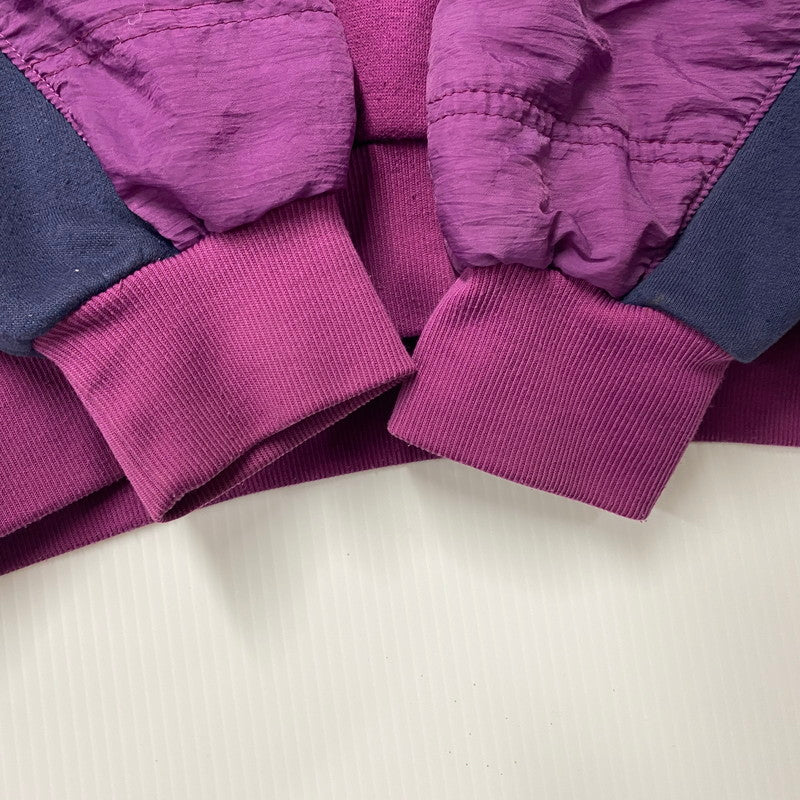 【中古品】【メンズ】 OLD ADIDAS オールド アディダス HALF ZIP HOODIE ハーフジップ フーディ パーカー 長袖 トップス 146-250806-as-36-izu サイズ：F 174 カラー：ネイビー×パープル 万代Net店