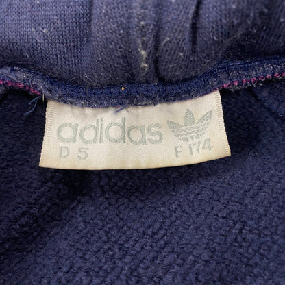 【中古品】【メンズ】 OLD ADIDAS オールド アディダス HALF ZIP HOODIE ハーフジップ フーディ パーカー 長袖 トップス 146-250806-as-36-izu サイズ：F 174 カラー：ネイビー×パープル 万代Net店