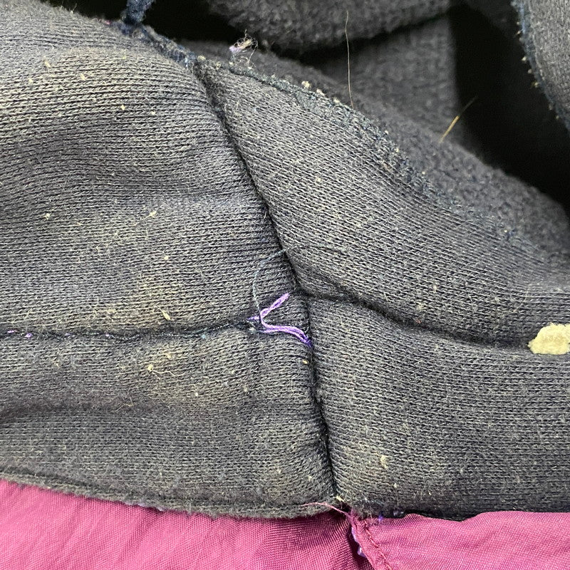 【中古品】【メンズ】 OLD ADIDAS オールド アディダス HALF ZIP HOODIE ハーフジップ フーディ パーカー 長袖 トップス 146-250806-as-36-izu サイズ：F 174 カラー：ネイビー×パープル 万代Net店