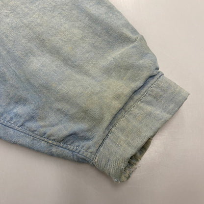 【現状渡し品】【メンズ】 USED CHAMBRAY WORK JACKET シャンブレー ワークジャケット 146-250807-as-25-izu サイズ：F カラー：ブルー 万代Net店