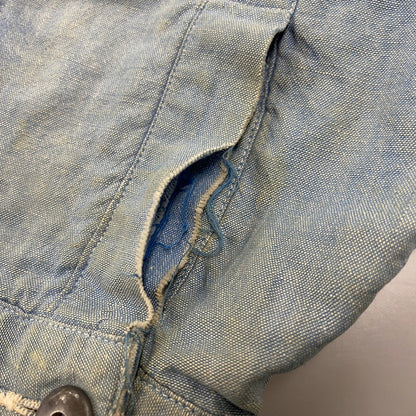 【現状渡し品】【メンズ】 USED CHAMBRAY WORK JACKET シャンブレー ワークジャケット 146-250807-as-25-izu サイズ：F カラー：ブルー 万代Net店