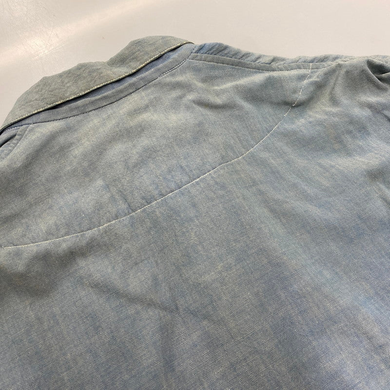 【現状渡し品】【メンズ】 USED CHAMBRAY WORK JACKET シャンブレー ワークジャケット 146-250807-as-25-izu サイズ：F カラー：ブルー 万代Net店