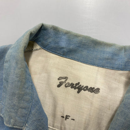 【現状渡し品】【メンズ】 USED CHAMBRAY WORK JACKET シャンブレー ワークジャケット 146-250807-as-25-izu サイズ：F カラー：ブルー 万代Net店