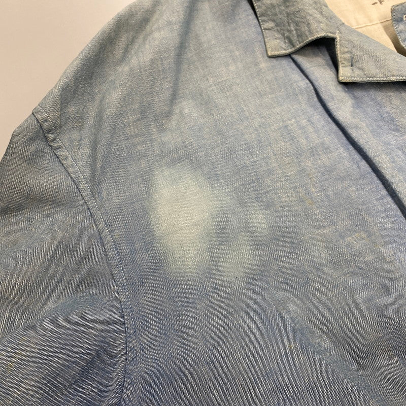 【現状渡し品】【メンズ】 USED CHAMBRAY WORK JACKET シャンブレー ワークジャケット 146-250807-as-25-izu サイズ：F カラー：ブルー 万代Net店