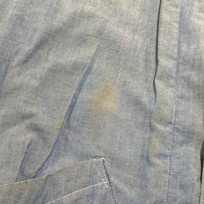 【現状渡し品】【メンズ】 USED CHAMBRAY WORK JACKET シャンブレー ワークジャケット 146-250807-as-25-izu サイズ：F カラー：ブルー 万代Net店