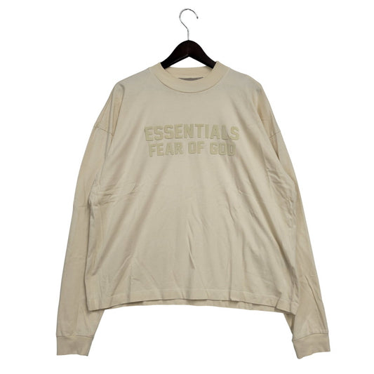 【中古品】【メンズ】 FOG ESSENTIALS エフオージーエッセンシャルズ FRONT LOGO LS TEE フロント ロゴ ロングスリーブ Tシャツ 長袖 トップス 142-250808-as-33-izu サイズ：14/16 カラー：クリーム 万代Net店