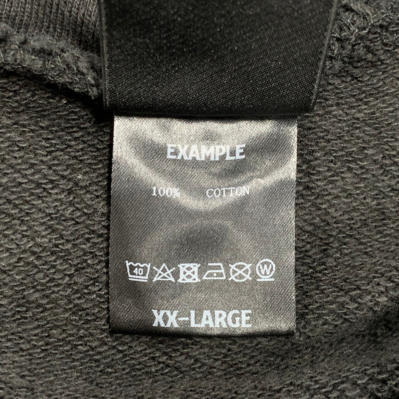 【中古品】【メンズ】 EXAMPLE エグザンプル GOD BLESS YOU ゴッド ブレス ユー BIG PRINT ビッグ プリント HOODED フーデッド SWEATSHIRT スウェットシャツ トップス パーカー 142-250806-ya-05-izu サイズ：XXL カラー：BLACK 万代Net店